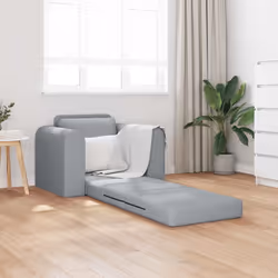 vidaXL Divano letto Grigio chiaro 98 x 71 x 83 cm Tessuto - Vista aggiuntiva 3