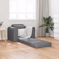 vidaXL Divano letto Grigio scuro 98 x 71 x 83 cm Tessuto - Vista aggiuntiva 3