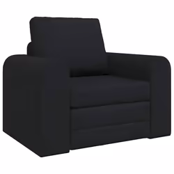 vidaXL Divano letto Nero 98 x 71 x 83 cm Tessuto - Vista aggiuntiva 2
