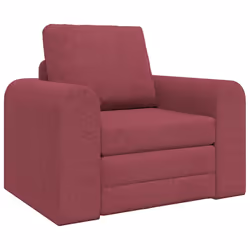 vidaXL Divano letto Rosso vino 98 x 71 x 83 cm Tessuto - Vista aggiuntiva 2