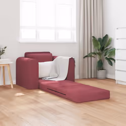 vidaXL Divano letto Rosso vino 98 x 71 x 83 cm Tessuto - Vista aggiuntiva 3