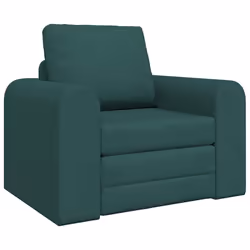 vidaXL Divano letto Verde scuro 98 x 71 x 83 cm Tessuto - Vista aggiuntiva 2