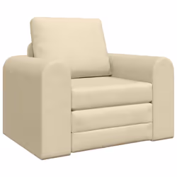 vidaXL Divano letto Crema 98 x 71 x 83 cm Tessuto - Vista aggiuntiva 2