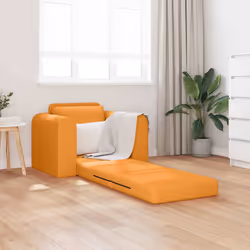 vidaXL Divano letto Giallo scuro 98 x 71 x 83 cm Tessuto - Vista aggiuntiva 3