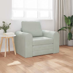 vidaXL Divano letto Grigio chiaro 98 x 71 x 83 cm Velluto