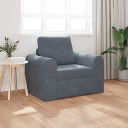 vidaXL Divano letto Grigio scuro 98 x 71 x 83 cm Velluto