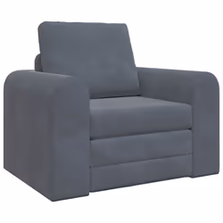 vidaXL Divano letto Grigio scuro 98 x 71 x 83 cm Velluto - Vista aggiuntiva 2