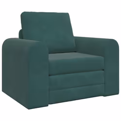 vidaXL Divano letto Verde scuro 98 x 71 x 83 cm Velluto - Vista aggiuntiva 2