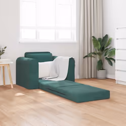 vidaXL Divano letto Verde scuro 98 x 71 x 83 cm Velluto - Vista aggiuntiva 3