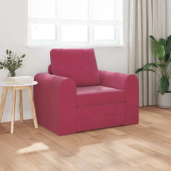 vidaXL Divano letto Rosso vino 98 x 71 x 83 cm Velluto