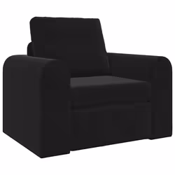 vidaXL Divano letto Nero 98 x 71 x 83 cm Velluto - Vista aggiuntiva 2