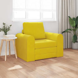 vidaXL Divano letto Giallo 98 x 71 x 83 cm Velluto