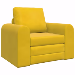 vidaXL Divano letto Giallo 98 x 71 x 83 cm Velluto - Vista aggiuntiva 2
