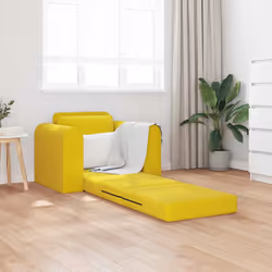 vidaXL Divano letto Giallo 98 x 71 x 83 cm Velluto - Vista aggiuntiva 3