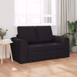 vidaXL Divano letto Nero 148 x 71 x 83 cm Tessuto - Vista aggiuntiva 3