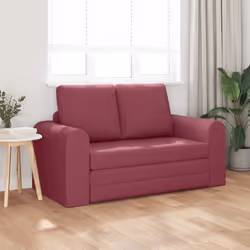 vidaXL Divano letto Rosso vino 148 x 71 x 83 cm Tessuto - Vista aggiuntiva 3