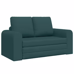 vidaXL Divano letto Verde scuro 148 x 71 x 83 cm Tessuto - Vista aggiuntiva 2