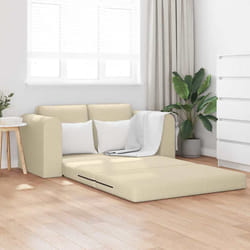 vidaXL Divano letto Crema 148 x 71 x 83 cm Tessuto
