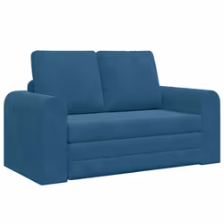 vidaXL Divano letto Blu 148 x 71 x 83 cm Velluto - Vista aggiuntiva 2