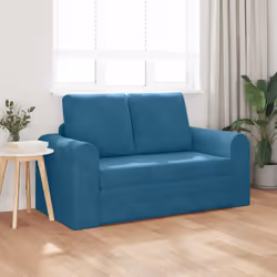 vidaXL Divano letto Blu 148 x 71 x 83 cm Velluto - Vista aggiuntiva 3