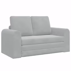 vidaXL Divano letto Grigio chiaro 148 x 71 x 83 cm Velluto - Vista aggiuntiva 2
