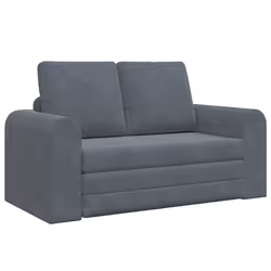 vidaXL Divano letto Grigio scuro 148 x 71 x 83 cm Velluto - Vista aggiuntiva 2