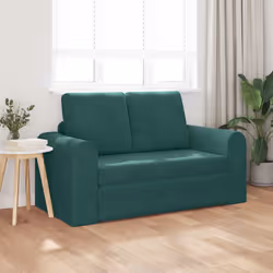 vidaXL Divano letto Verde scuro 148 x 71 x 83 cm Velluto - Vista aggiuntiva 3