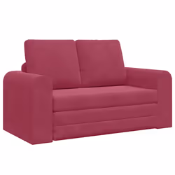 vidaXL Divano letto Rosso Vino 148 x 71 x 83 cm Velluto - Vista aggiuntiva 2