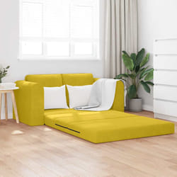 vidaXL Divano letto Giallo 148 x 71 x 83 cm Velluto