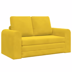 vidaXL Divano letto Giallo 148 x 71 x 83 cm Velluto - Vista aggiuntiva 2