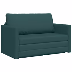 vidaXL Divano letto Verde scuro 124 x 71 x 78 cm Tessuto - Vista aggiuntiva 2
