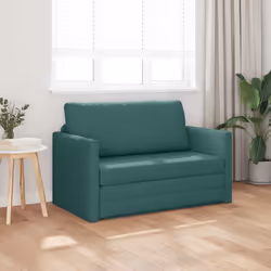vidaXL Divano letto Verde scuro 124 x 71 x 78 cm Tessuto - Vista aggiuntiva 3