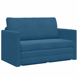 vidaXL Divano letto Blu 124 x 204 x 61 cm Velluto - Vista aggiuntiva 2