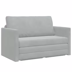 vidaXL Divano letto Grigio chiaro 124 x 204 x 61 cm Velluto - Vista aggiuntiva 2