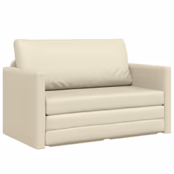vidaXL Divano letto Crema 124 x 71 x 78 cm Pelle Artificiale - Vista aggiuntiva 2