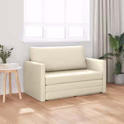vidaXL Divano letto Crema 124 x 71 x 78 cm Pelle Artificiale - Vista aggiuntiva 3