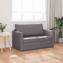 vidaXL Divano letto Grigio 124 x 71 x 78 cm Pelle Artificiale - Vista aggiuntiva 3
