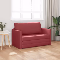 vidaXL Divano letto Rosso vino 124 x 71 x 78 cm Pelle Artificiale - Vista aggiuntiva 3