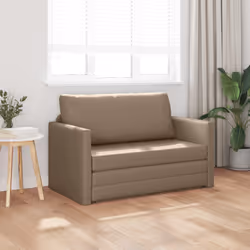 vidaXL Divano letto Cappuccino 124 x 71 x 78 cm Pelle Artificiale - Vista aggiuntiva 3