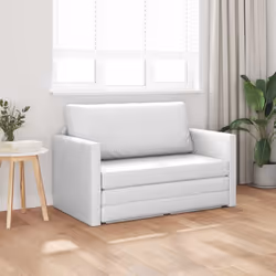 vidaXL Divano letto Bianco 124 x 71 x 78 cm Pelle Artificiale - Vista aggiuntiva 3