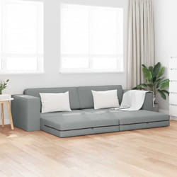 vidaXL Divano-letto da pavimento Grigio chiaro 245 x 78 x 77 cm