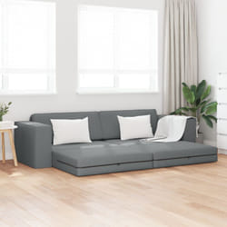 Vidaxl - Divano Letto 2-in-1 Grigio Scuro 245x150x60.5 cm Tessuto