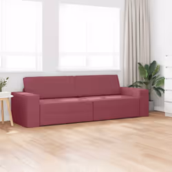 vidaXL Divano-letto da pavimento Rosso vino 245 x 78 x 77 cm Tessuto - Vista aggiuntiva 3