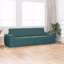 vidaXL Divano-letto da pavimento Verde scuro 245 x 78 x 77 cm Tessuto - Vista aggiuntiva 3