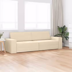 vidaXL Divano-letto da pavimento Crema 245 x 78 x 77 cm Tessuto - Vista aggiuntiva 3