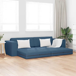 vidaXL Divano-letto da pavimento Blu navy 245 x 78 x 77 cm Tessuto