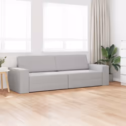 vidaXL Divano-letto da pavimento Grigio nuvola 245 x 78 x 77 cm - Vista aggiuntiva 3