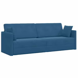 vidaXL Divano-letto da pavimento Blu 213 x 76 x 77 cm Velluto - Vista aggiuntiva 2