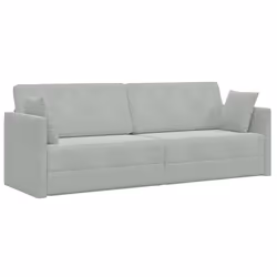 vidaXL Divano Letto Grigio chiaro 213 x 76 x 77 cm Velluto - Vista aggiuntiva 2