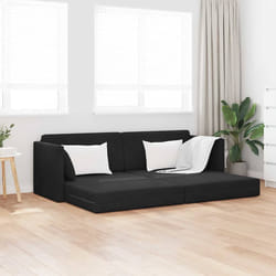 vidaXL Divano-letto da pavimento Nero 213 x 76 x 77 cm Velluto